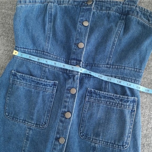 VINTAGE BB Dakota Lauren Button Front Denim Dress sz 4 - Picture 7 of 11
